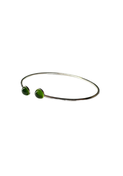 Bracelet jonc Perles de Champagne Argent